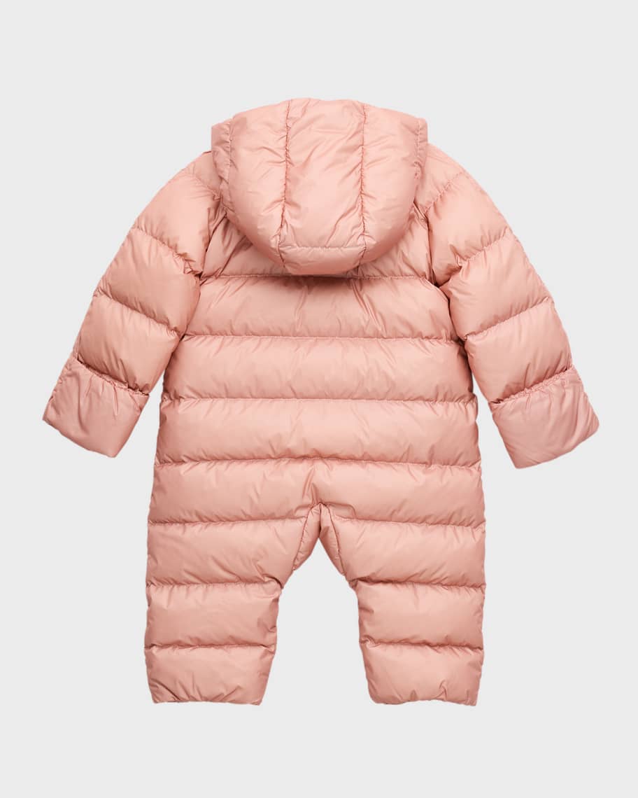 Image 2 of 3: Girl's Rollo Logo Plaque Puffer Snowsuit, Size 3M-18M