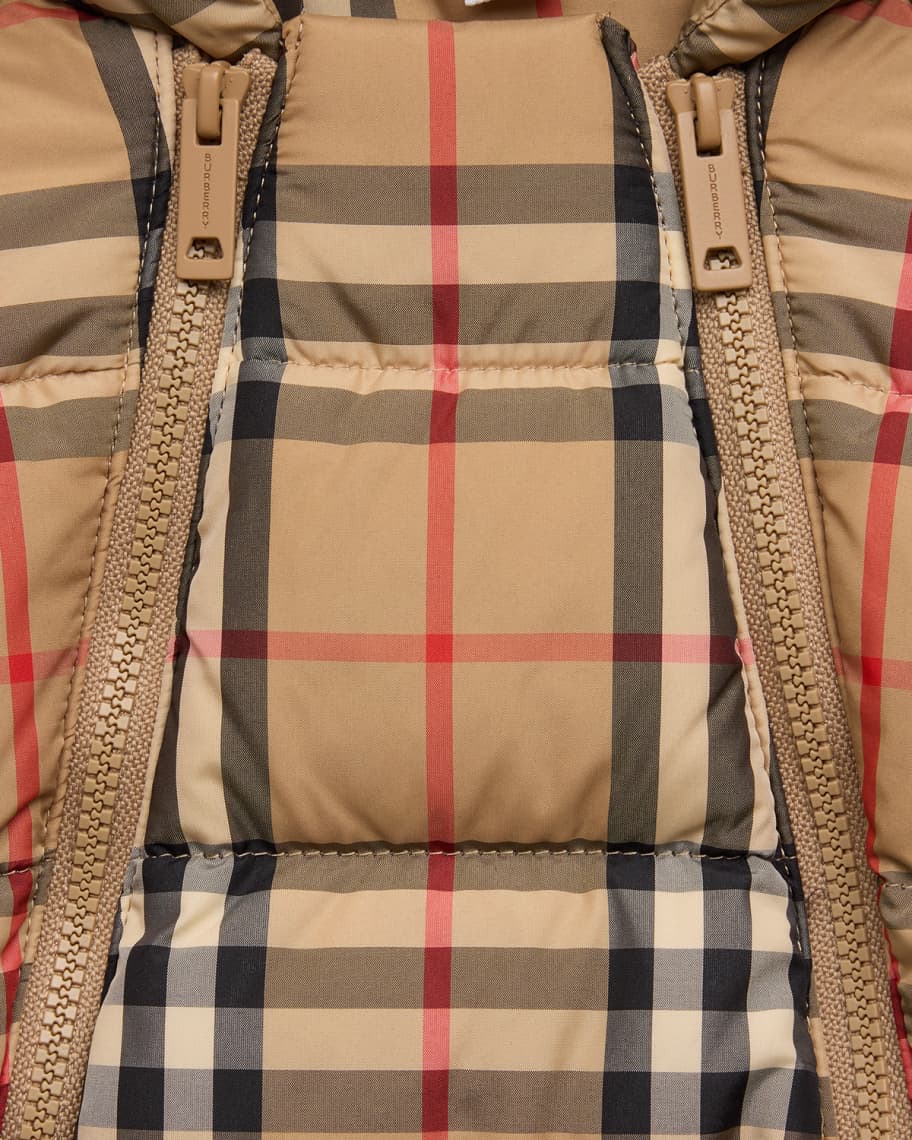 Image 3 of 3: Kid's Rollo Check-Print Snowsuit, Size 3M-18M