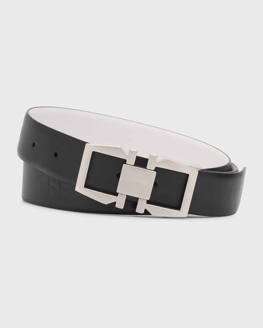 Ferragamo Men Grained Leather Reversible Gancini Belt main image 0