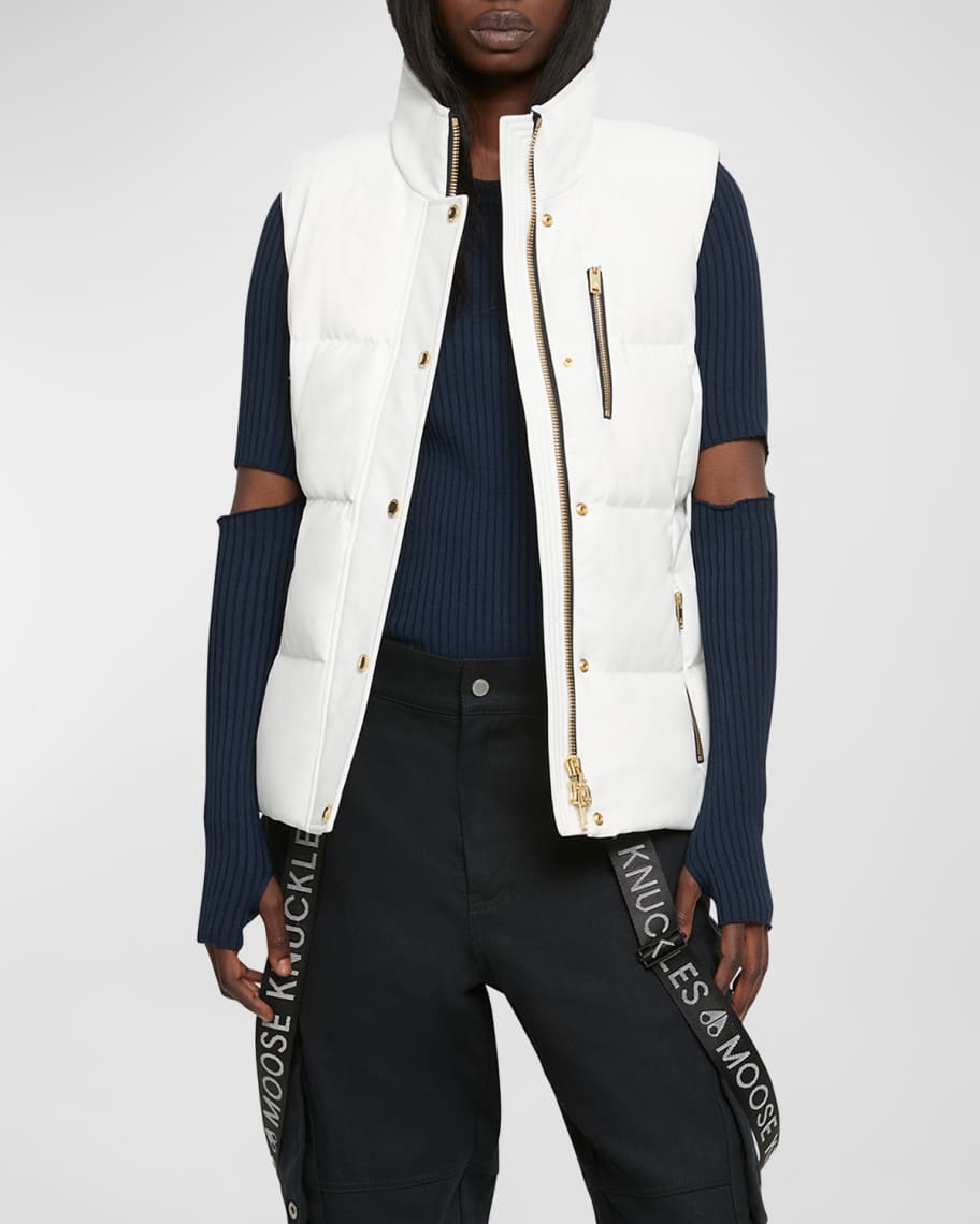 Moose Knuckles Gold Cambria Puffer Vest | Neiman Marcus