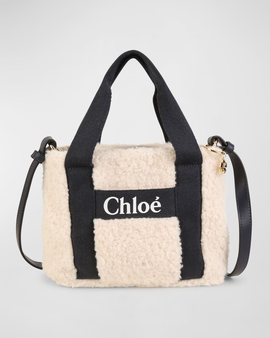 Chloe Girl's Logo Fleece Shoulder Bag | Neiman Marcus