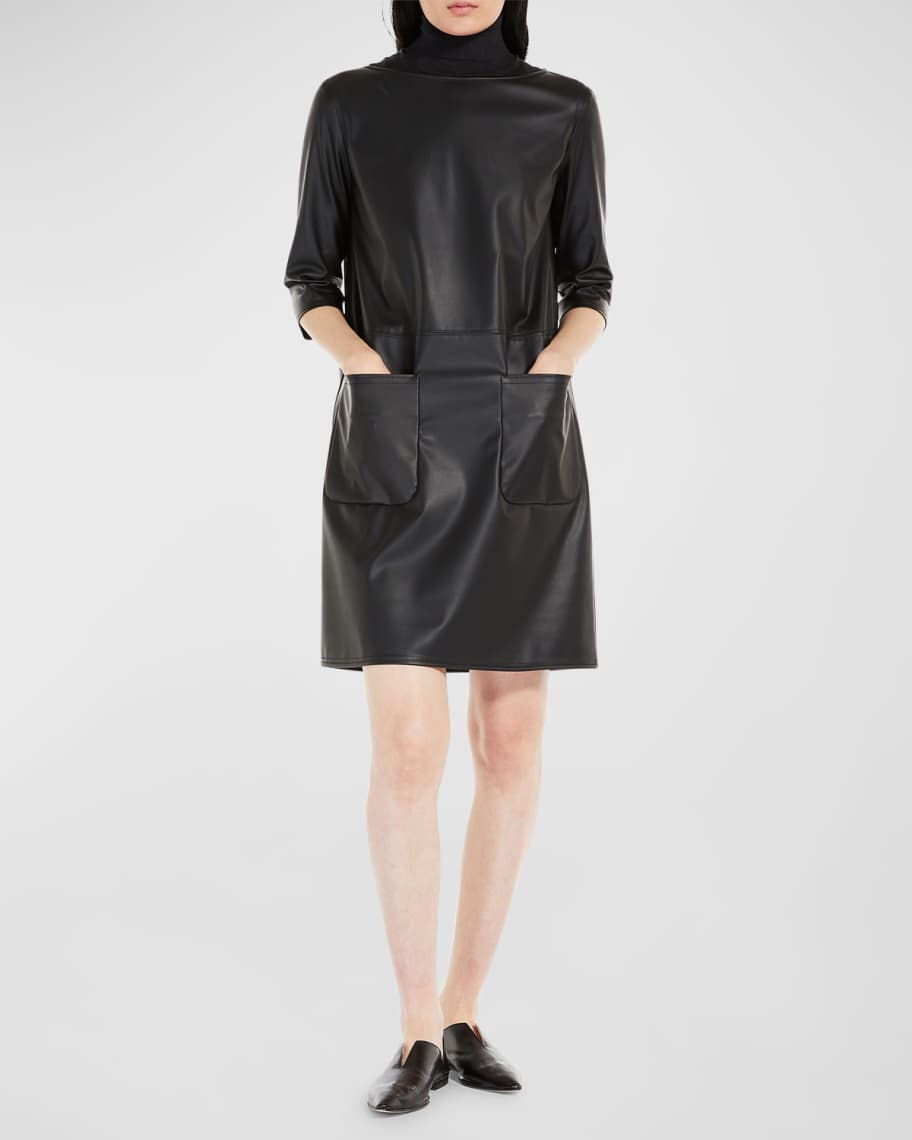 Max Mara Leisure Faux Leather Mini Dress | Neiman Marcus