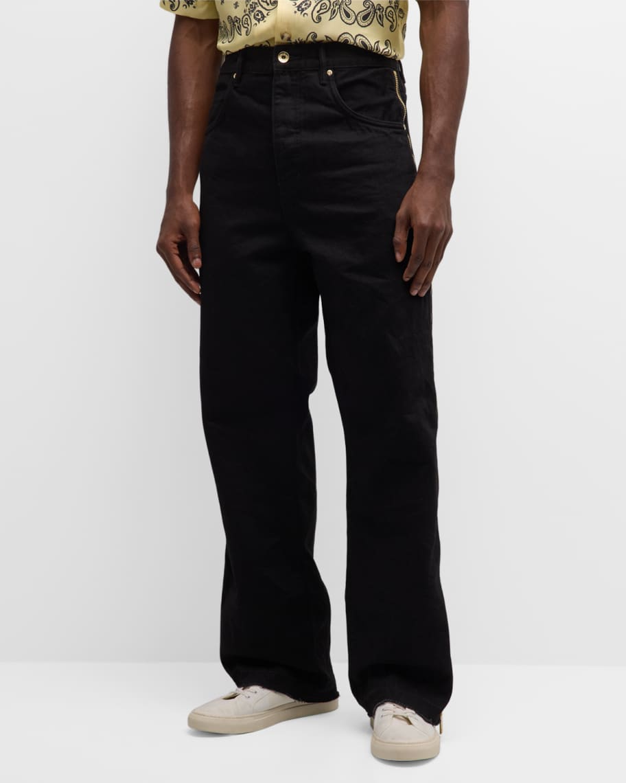 PURPLE Men's Side-Zip Jeans | Neiman Marcus