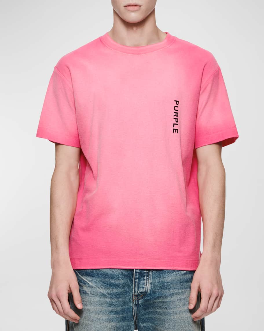 PURPLE Men's Textured Jersey Logo T-Shirt | Neiman Marcus