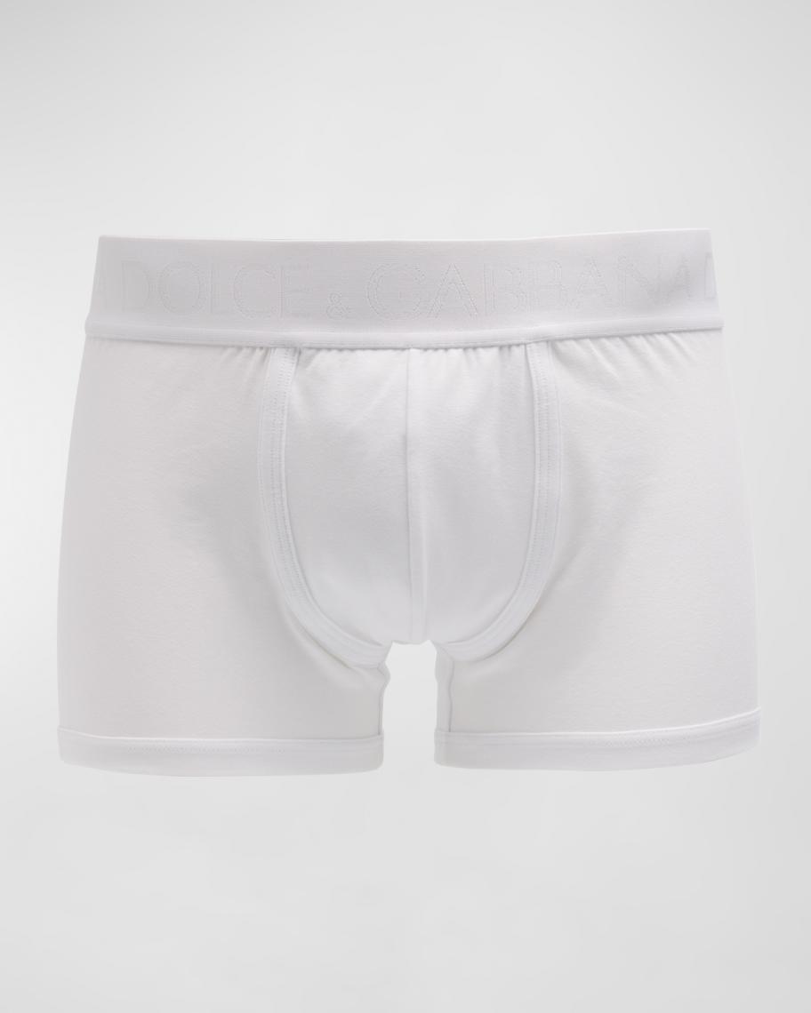 Dolce & Gabbana Off White Logo Silk Men Briefs Underwear
