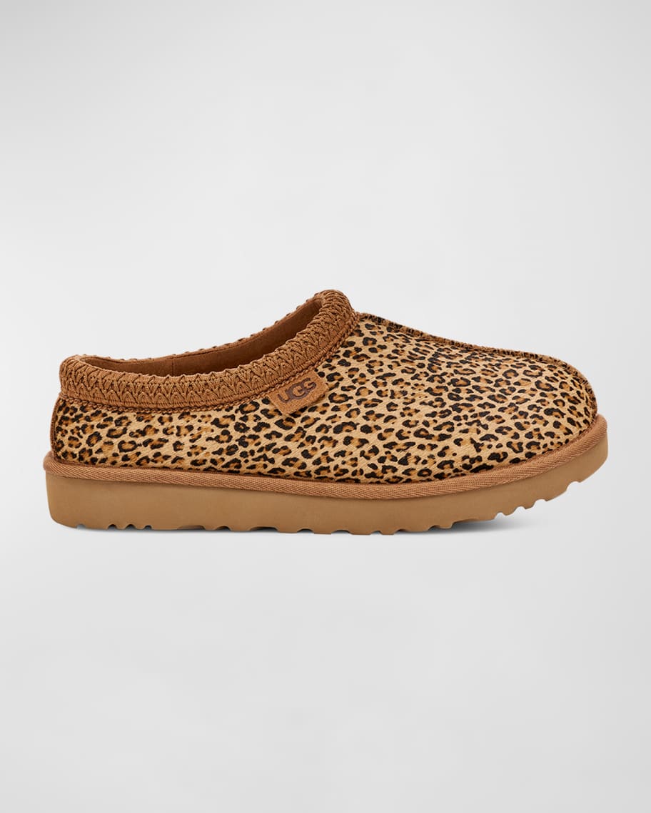 UGG Tasman Speckles Animal-Print Cozy Slippers | Neiman Marcus