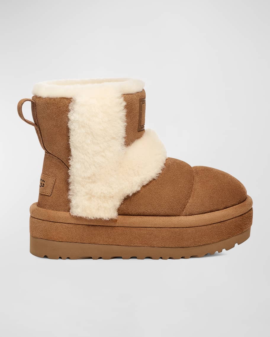 Womens Luxurious Suede and Double Faced Sheepskin Three 