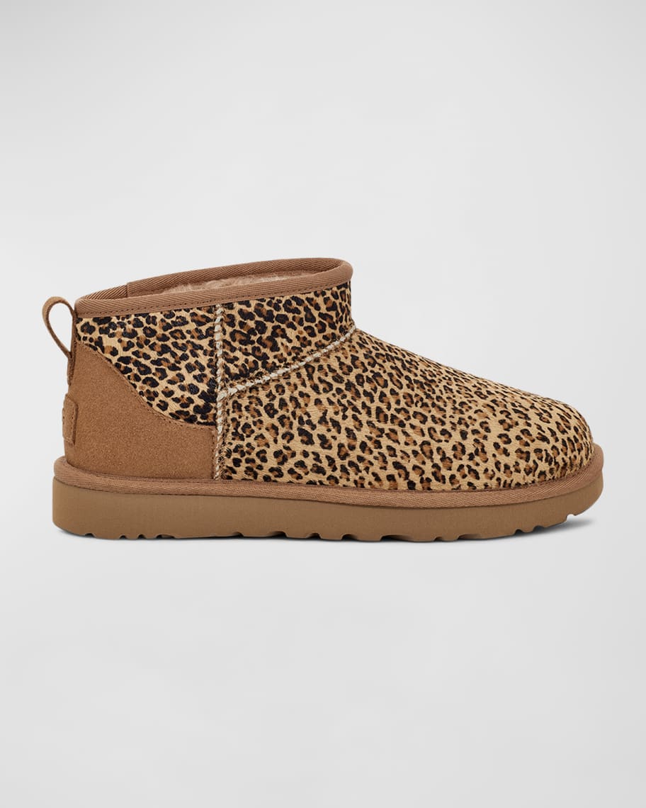 UGG Ultra Animal-print Classic Booties | Neiman Marcus