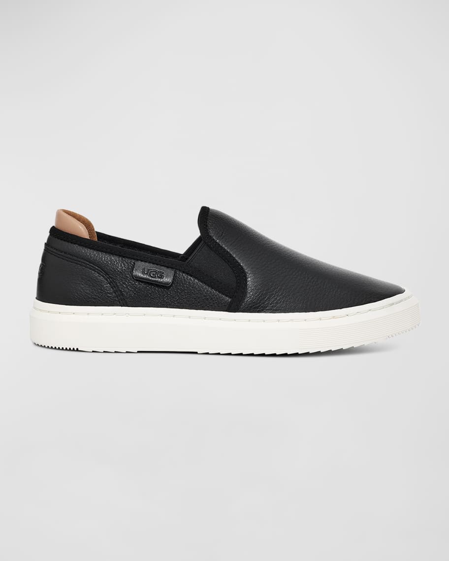 Ugg black leather sneakers hotsell
