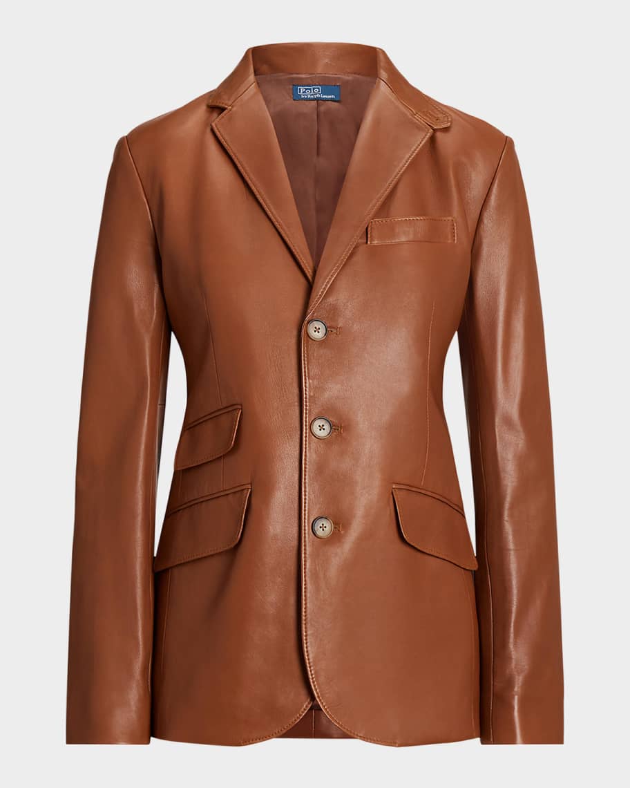 激レアLauren Ralph Lauren ブレザー Polo Ralph Lauren Lambskin Hacking Blazer | Neiman Marcus