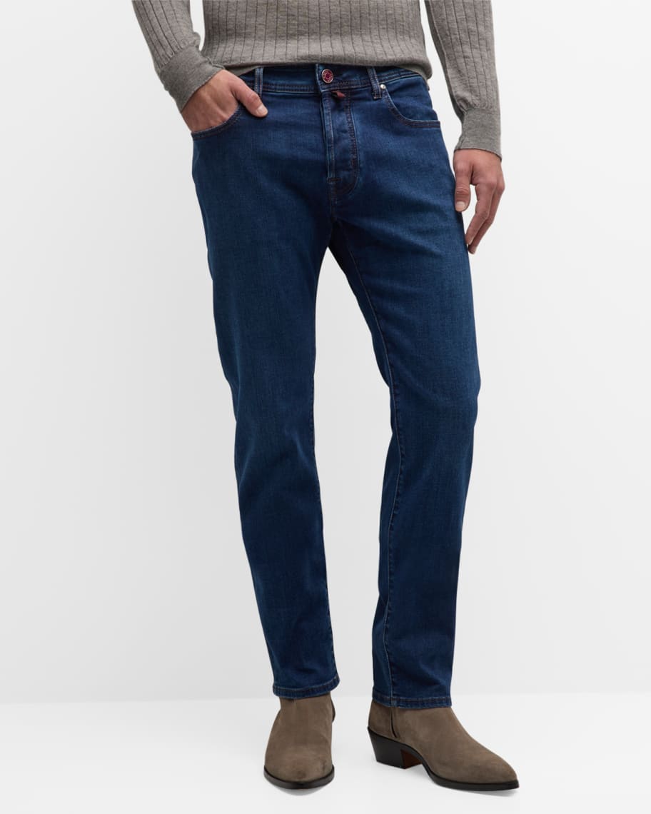Jacob Cohen Men's Medium-Wash Slim Stretch Jeans | Neiman Marcus