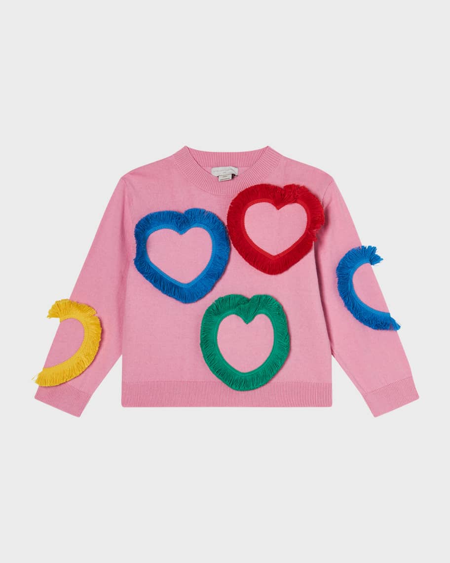 Stella McCartney Kids gray floral print daisy heart sweatshirt size 14