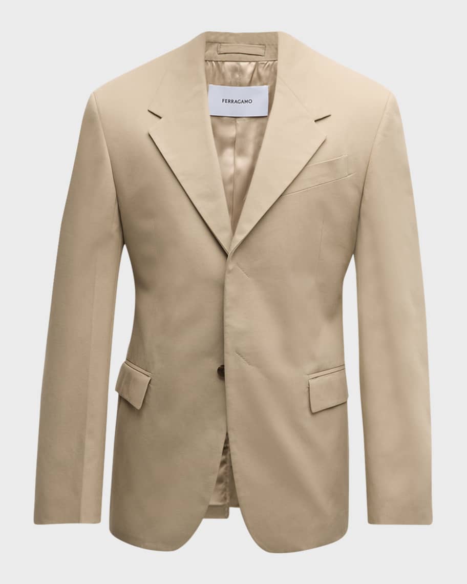 Image 1 of 6: Men's Cotton Canvas Sport Coat