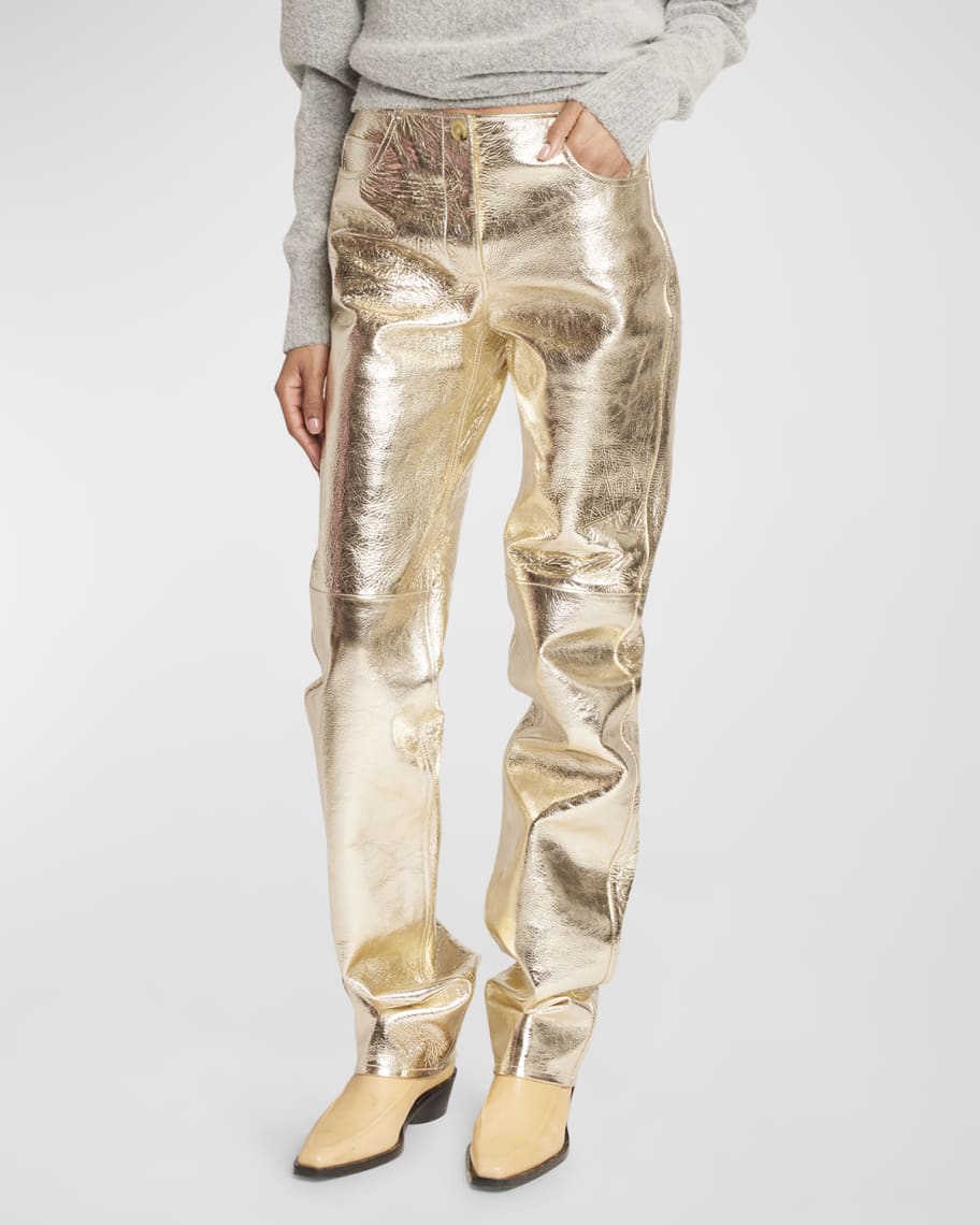 Proenza Schouler Metallic Leather Pants Neiman Marcus
