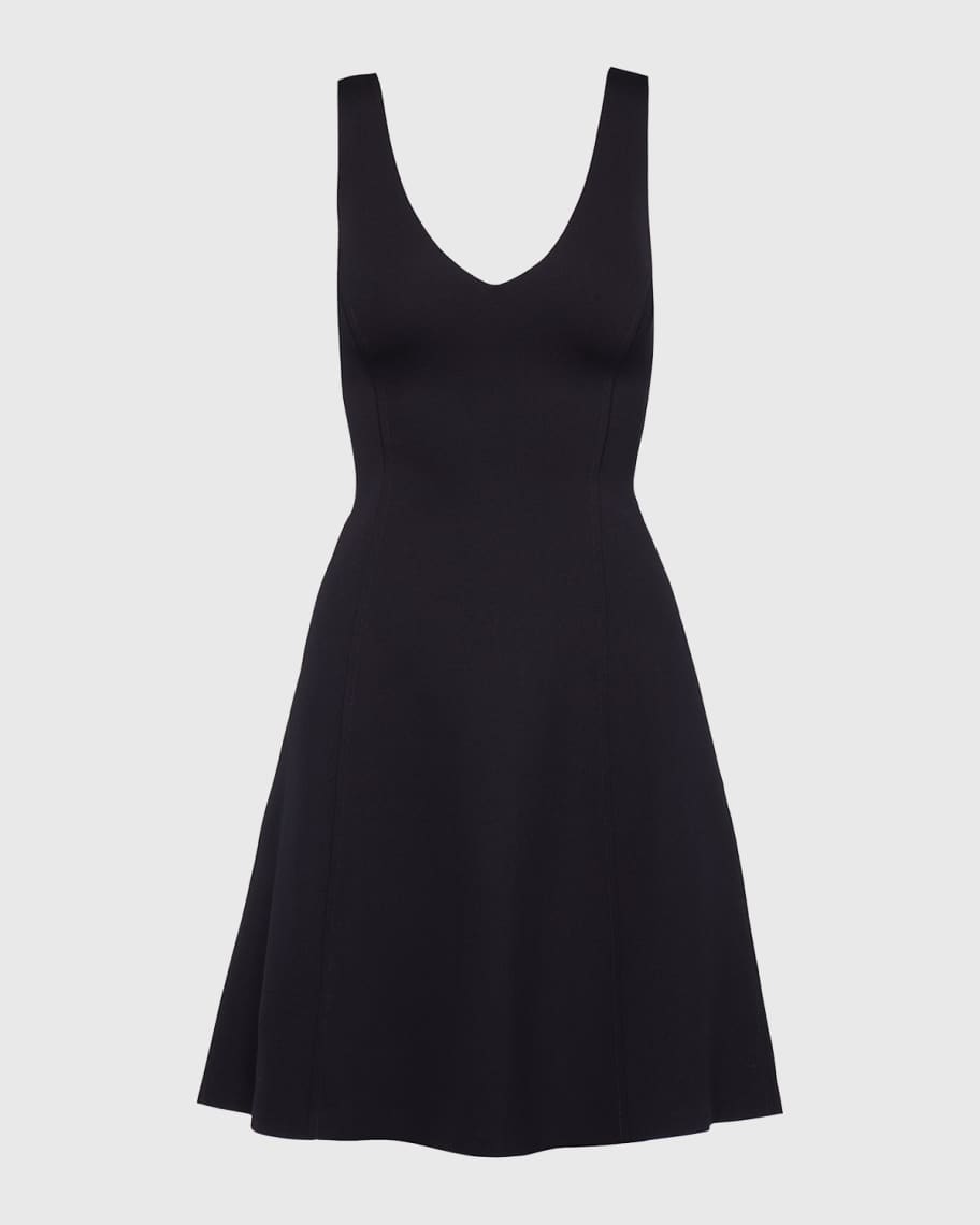 Commando Founder Neoprene Sleeveless V-Neck Mini Dress | Neiman Marcus
