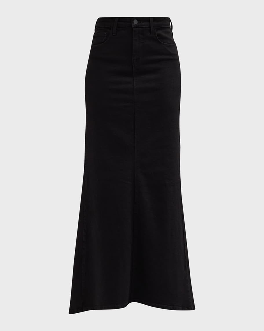 Image 1 of 6: Kailani Denim Mermaid Maxi Skirt