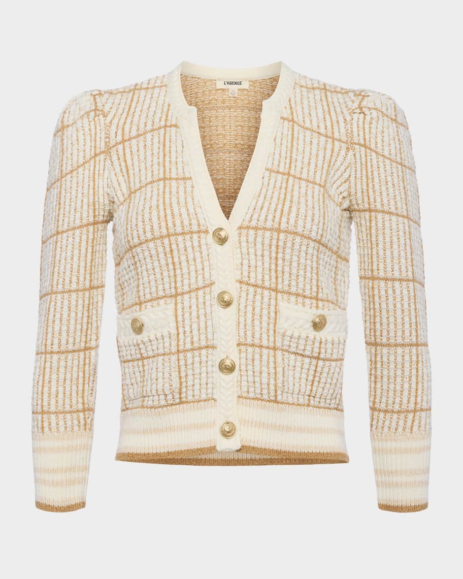 L'Agence Jenni Knit Three-Quarter Sleeve Cardigan | Neiman