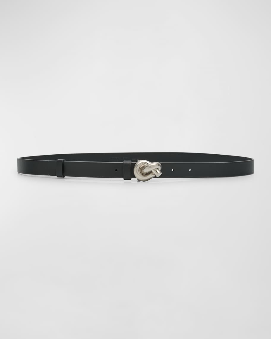 ベルト BOTTEGA VENETA  Knot Leather Belt Knot leather belt in black - Bottega Veneta | Mytheresa