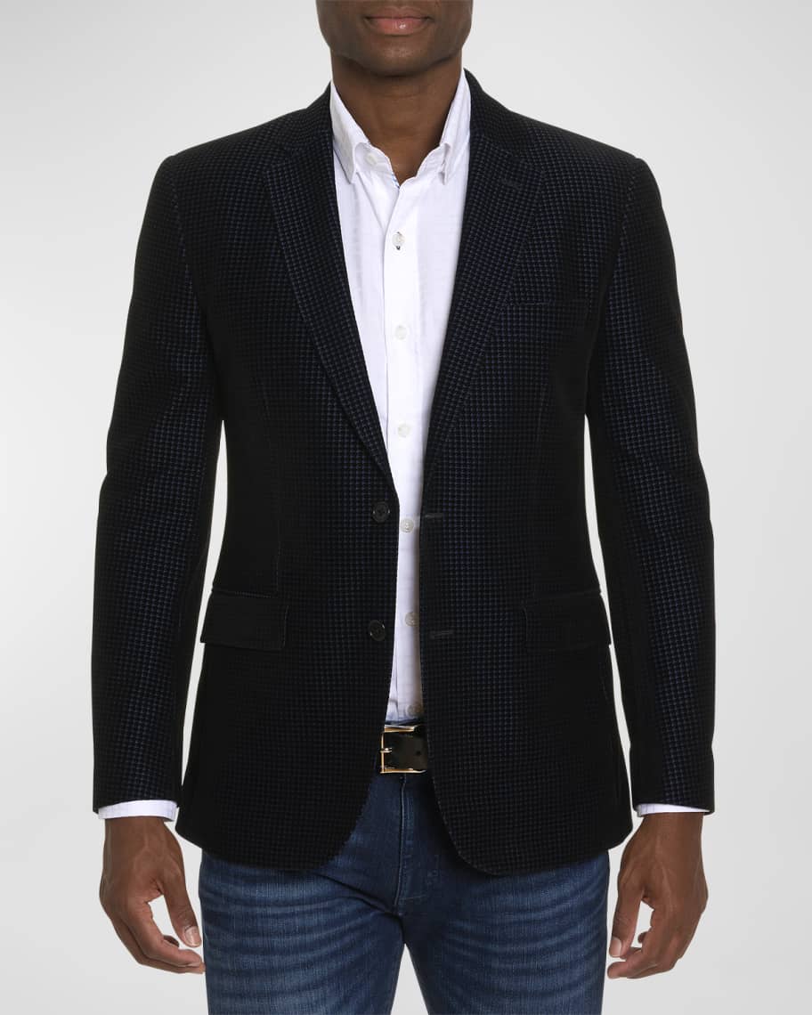 Robert Graham Men s Chianti Houndstooth Velvet Sport Coat Neiman Marcus