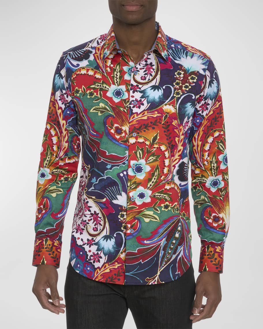 Robert Graham Men's The Kenzi Cotton Sport Shirt | Neiman Marcus