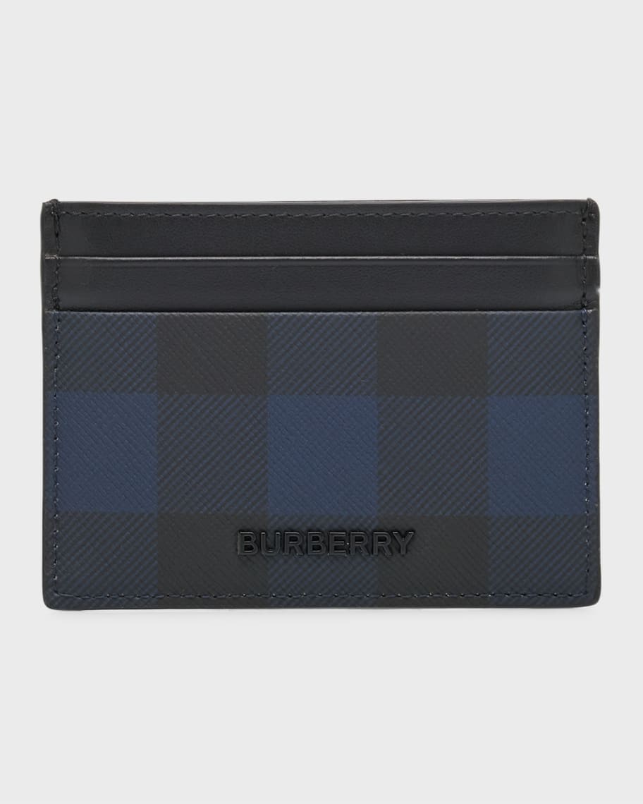 Burberry Sandon Check Leather Card Holder