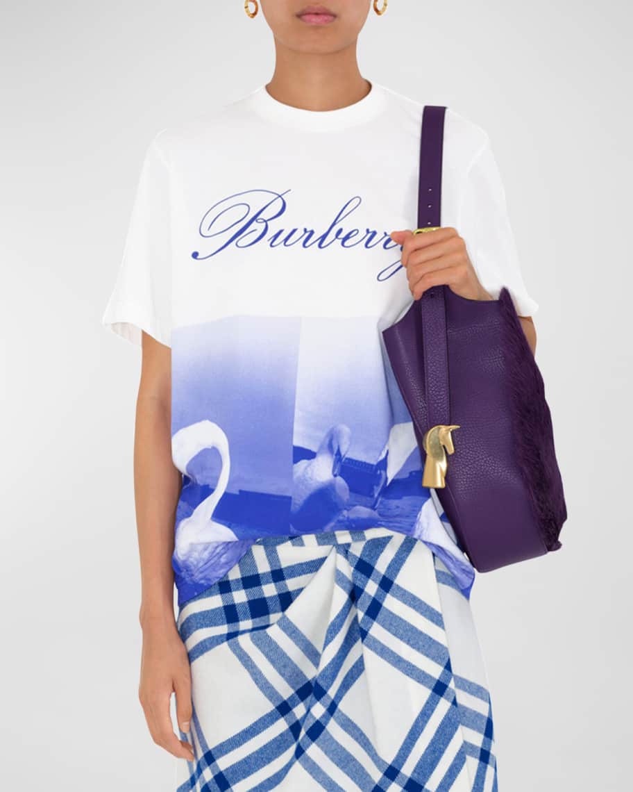 Burberry Blue amp; Red Swan T-Shirt
