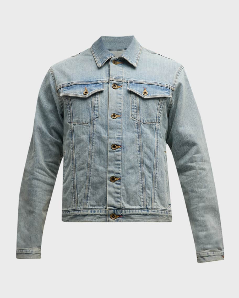 Tin Haul Suede Collar (Light Wash) - Men's Denim Jacket main image 1
