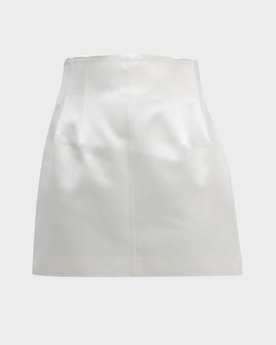 Image 1 of 6: High-Waisted Corset Mini Skirt