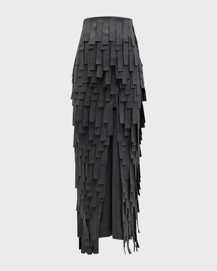 【AAKE】BUTTON WRAP PLEATS SK Technical Cotton Zippered Pleated Skirt – La Garçonne