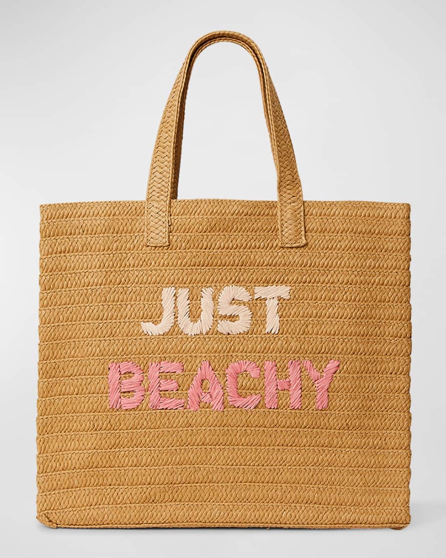 BTB Los Angeles Just Beachy Straw Tote Bag | Neiman Marcus