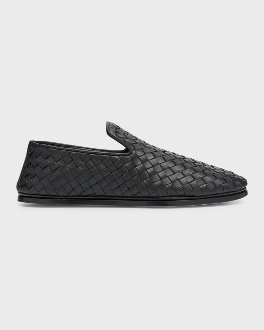 Bottega Veneta Intrecciato Woven Leather Slipper Loafers | Neiman Marcus