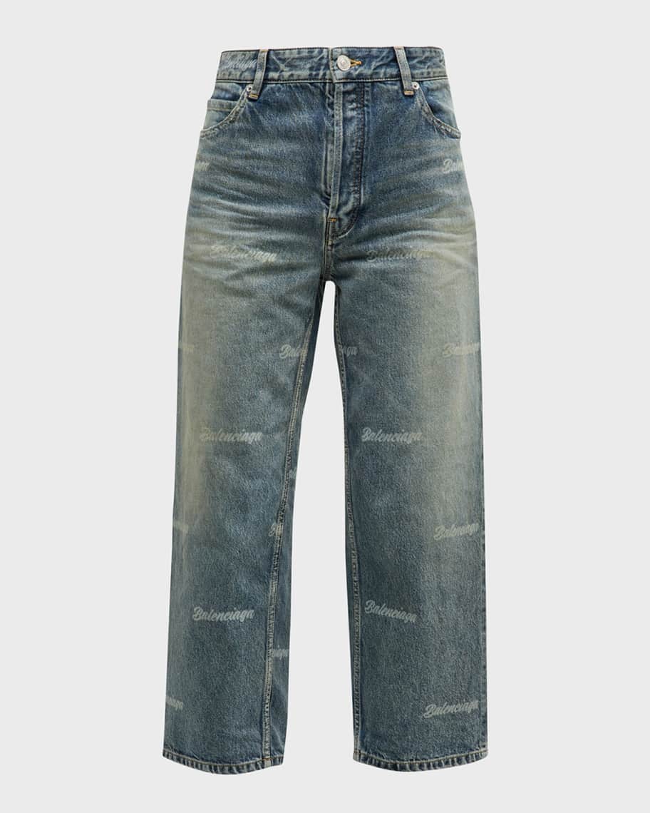 【BALENCIAGA】Girly Allover Cropped Trousers パンツ Balenciaga Girly Allover Cropped Pants | Neiman Marcus