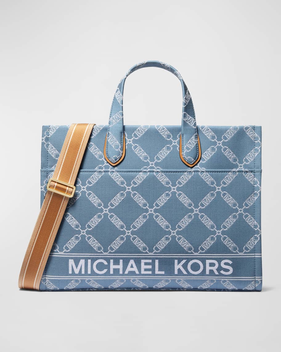 Michael Michael Kors Eliza Monogram-pattern Tote Bag In Blau