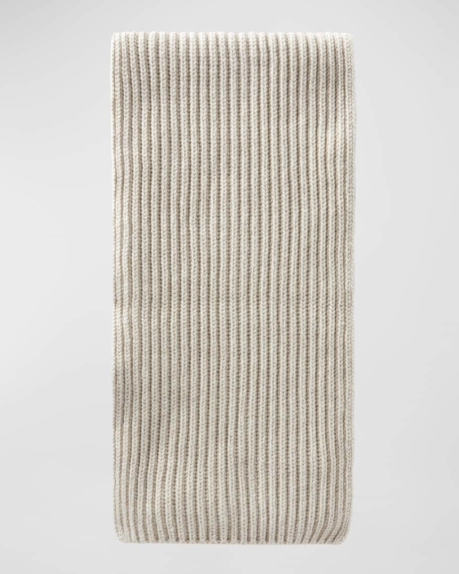 Cashmere scarf in beige - Counting Flowers