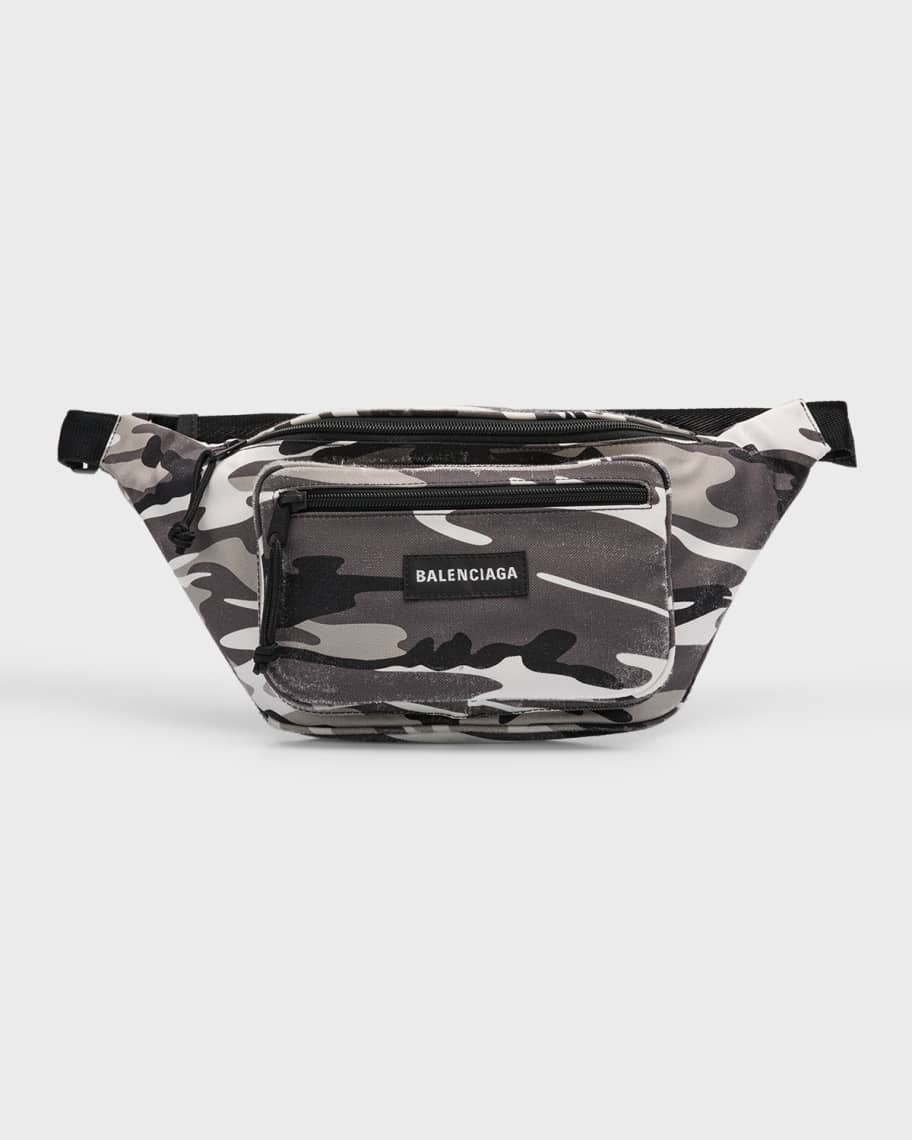 Balenciaga Men's Explorer Beltpack Camo Print | Neiman Marcus