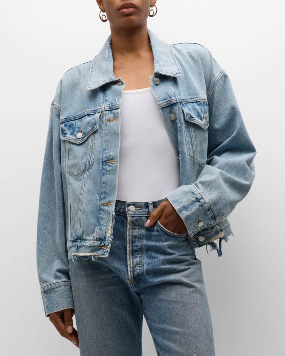 Image 2 of 6: Martika Distressed Denim Jacket