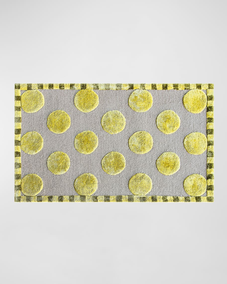 MacKenzie-Childs Macro Dot Chartreuse Rug, 2' x 4' | Neiman Marcus