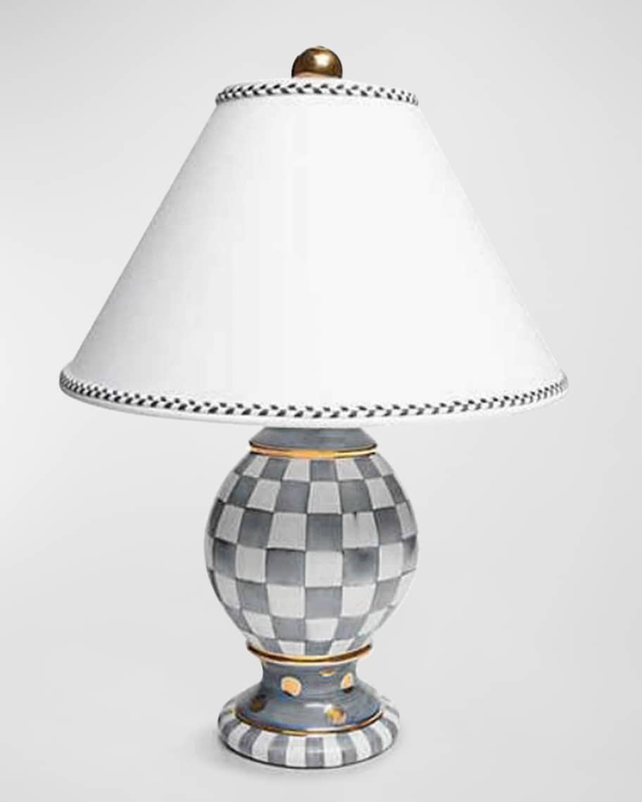 MacKenzie-Childs Sterling Check Globe Lamp | Neiman Marcus