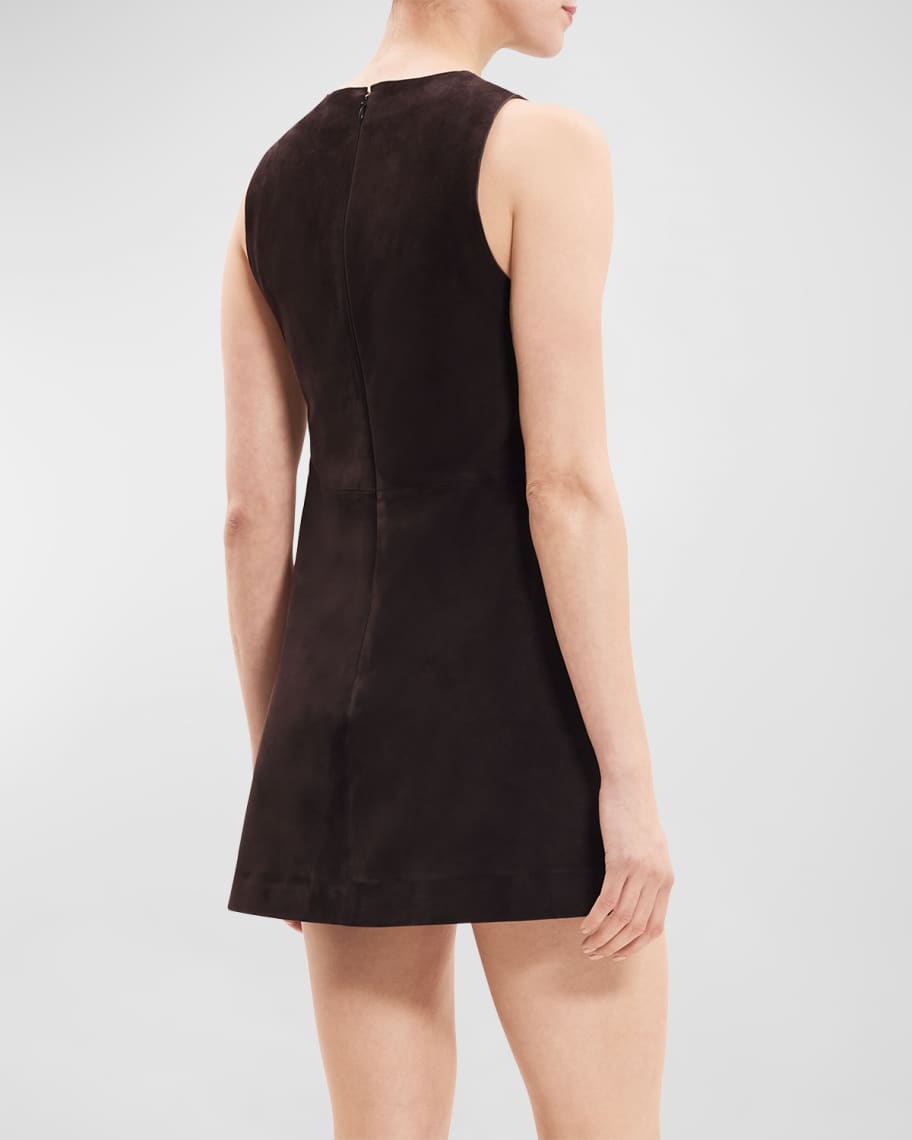 Image 3 of 5: Reece Suede Sleeveless Shift Mini Dress