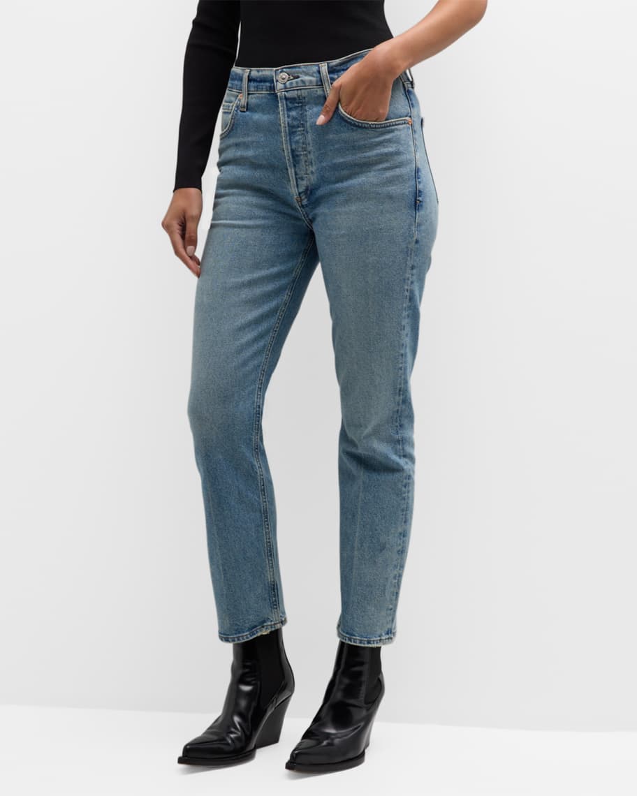 Citizens of Humanity Jolene High Rise Vintage Slim Crop Jeans Neiman Marcus