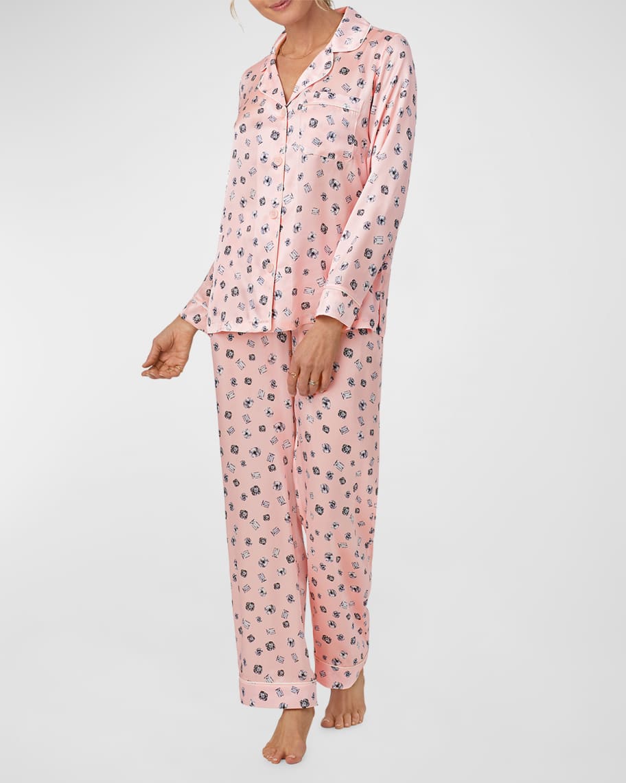 Image 3 of 4: Jewel-Print Organic Cotton & Silk Pajama Set