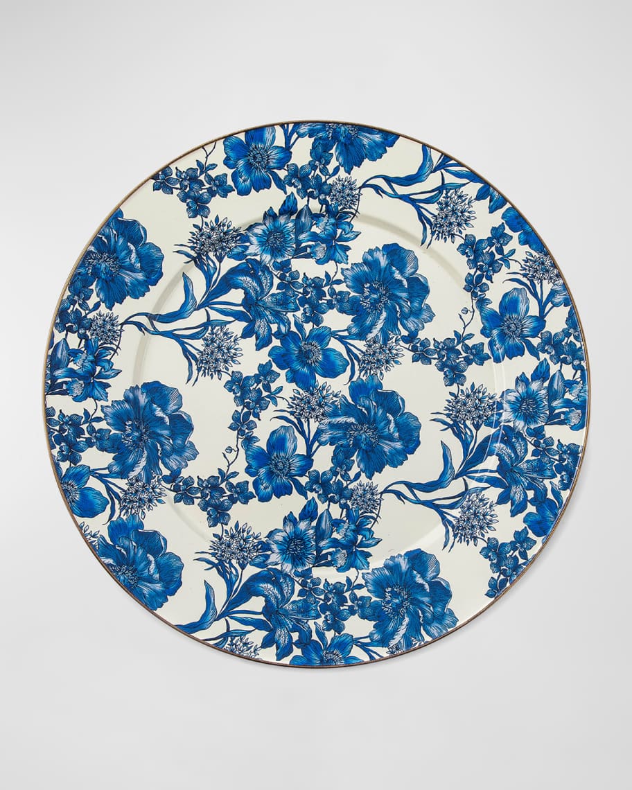 MacKenzie-Childs English Garden Enamel Serving Platter Royal