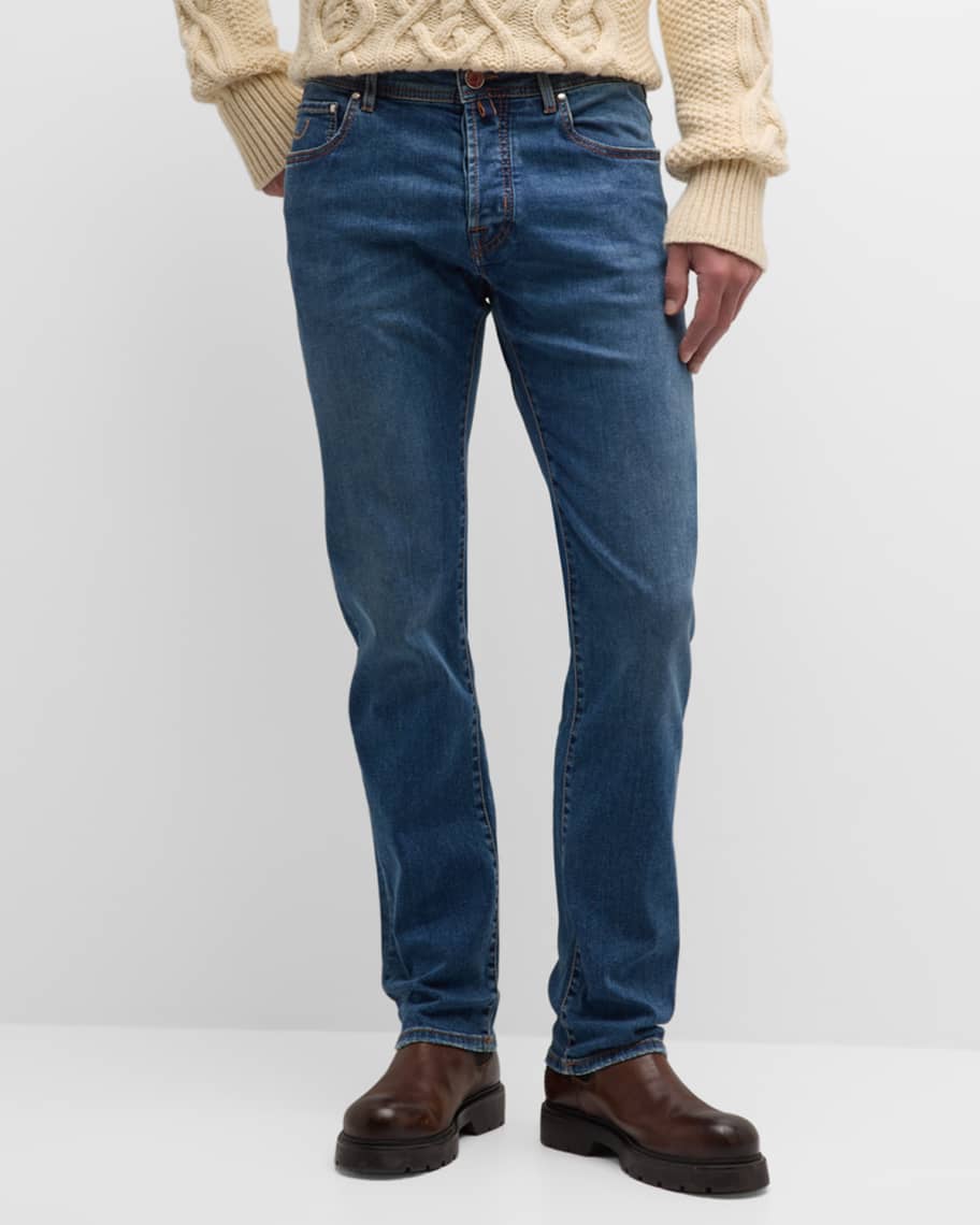 Jacob Cohen Men's Bard Slim-Fit Stretch Jeans | Neiman Marcus