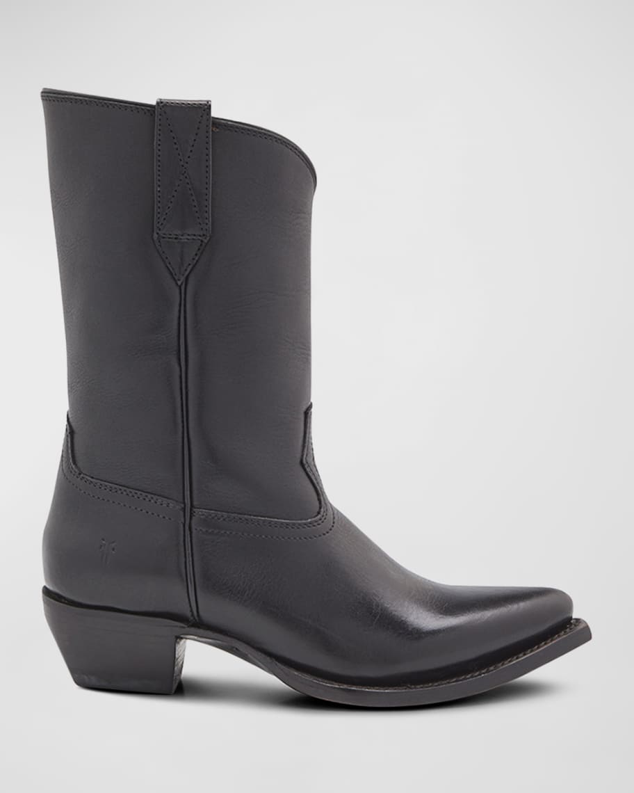 Frye Sacha Mid Leather Cowboy Boots Neiman Marcus