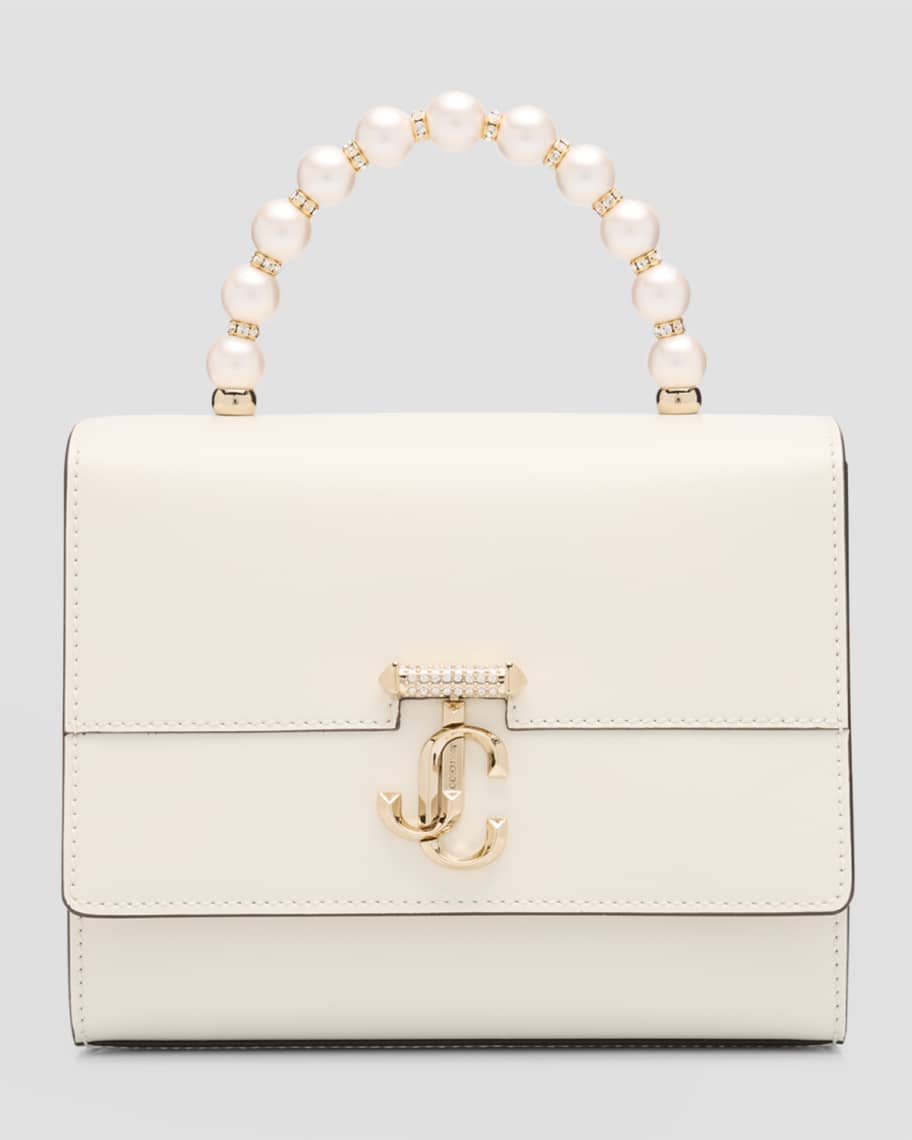 Jimmy Choo White Avenue S Tote Leather Handbag