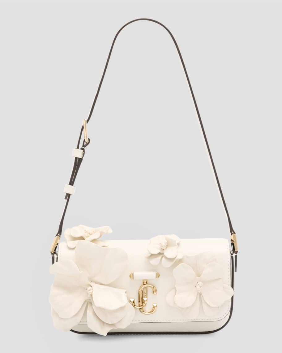 Jimmy Choo Avenue Mini Flower Leather Shoulder Bag Neiman Marcus