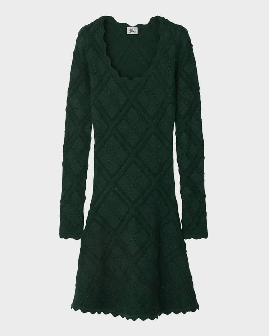 Image 1 of 4: Wool Knit Midi Dress