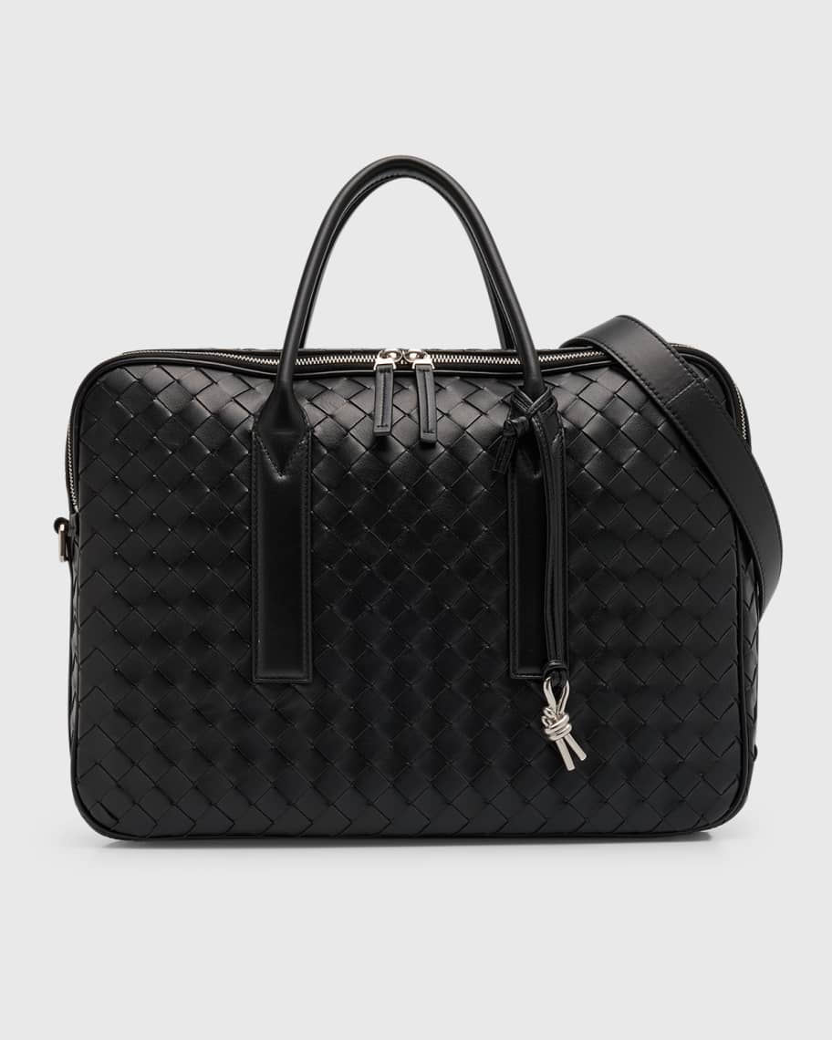 Bottega Men's Getaway Intrecciato Large Briefcase Neiman Marcus