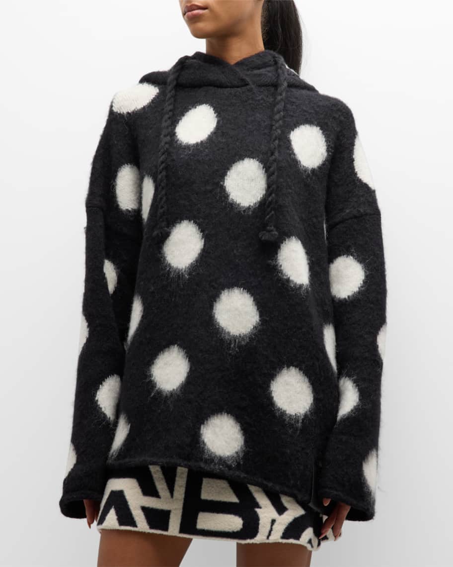 Marc Jacobs Brushed Spots Knit Hoodie | Neiman Marcus