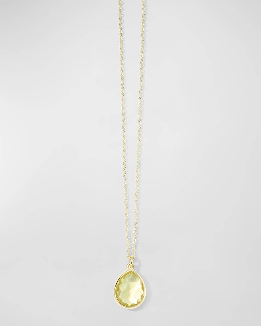 Ippolita 18K Gold Rock Candy Teardrop Pendant in Green Gold